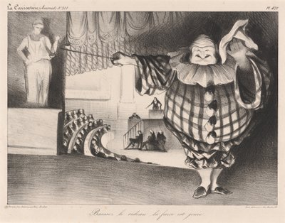 Laat het Gordijn Zakken, de Klucht is Voorbij door Honoré Daumier