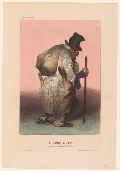 Baron Joseph-Dominique Louis als een arme smokkelaar door Honoré Daumier