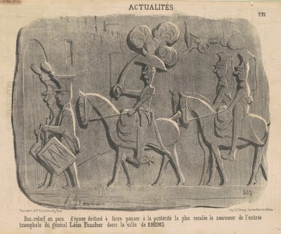 Bas-reliëf in peperkoek door Honoré Daumier