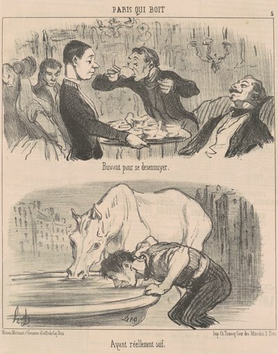 Gapend om zich te vermaken door Honoré Daumier