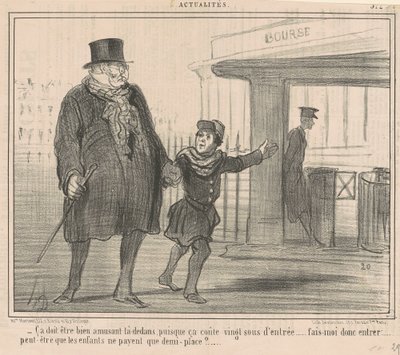 Het moet daarbinnen wel leuk zijn ... door Honoré Daumier
