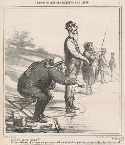 Het bijt, wat een geluk! Ik verbied je ... door Honoré Daumier