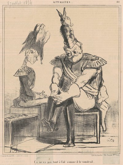 Het gaat niet ... zoals hij zou willen door Honoré Daumier