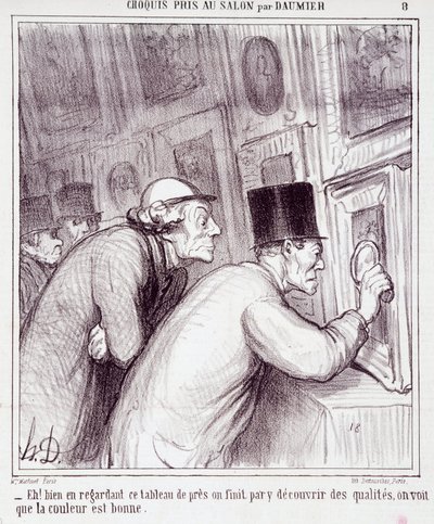 Cartoon over kunstliefhebbers. Serie 