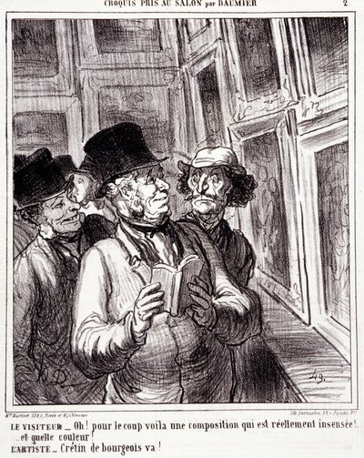 Cartoon over kunstliefhebbers. Serie 