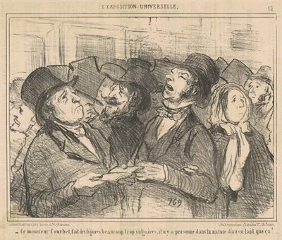 Deze meneer Courbet maakt vulgaire figuren ... door Honoré Daumier