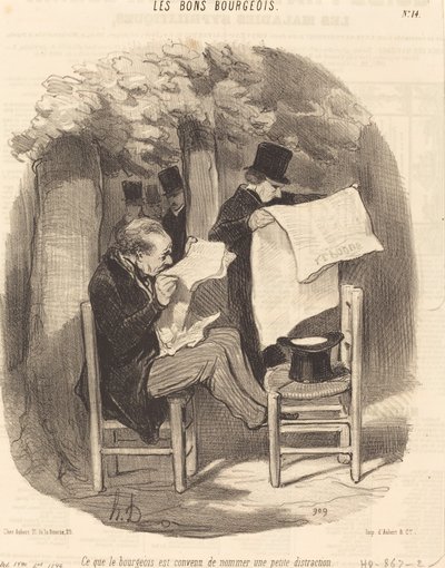 Wat de burger een... afleiding noemt door Honoré Daumier