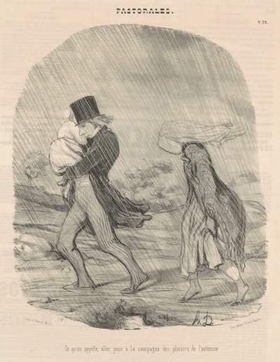 Wat men noemt, genieten op het platteland ... door Honoré Daumier
