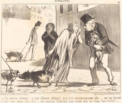 Deze arme dieren... herkennen zichzelf niet meer... door Honoré Daumier