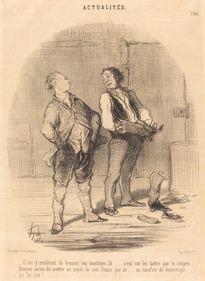 Het is Vervelend om Deze Machines te Borstelen... door Honoré Daumier