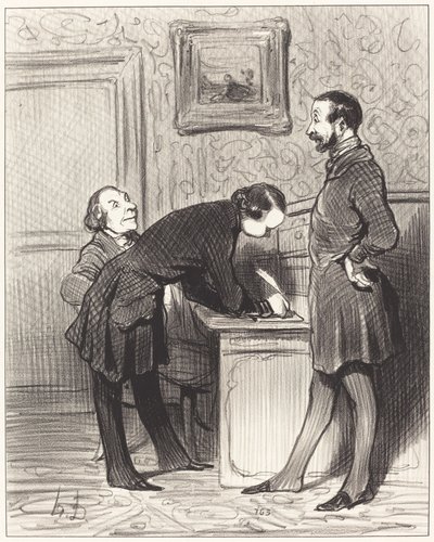 Het is goed omdat het uw vriend is... door Honoré Daumier