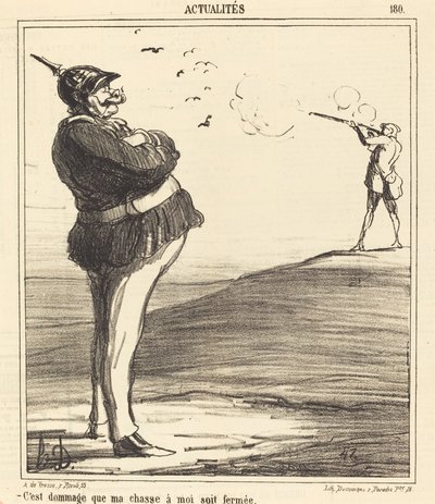 Het is jammer dat mijn jacht gesloten is door Honoré Daumier