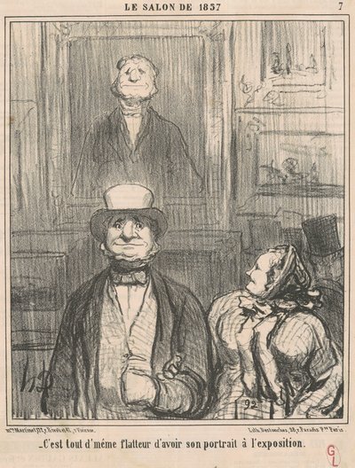 Het is toch vleiend om te hebben door Honoré Daumier