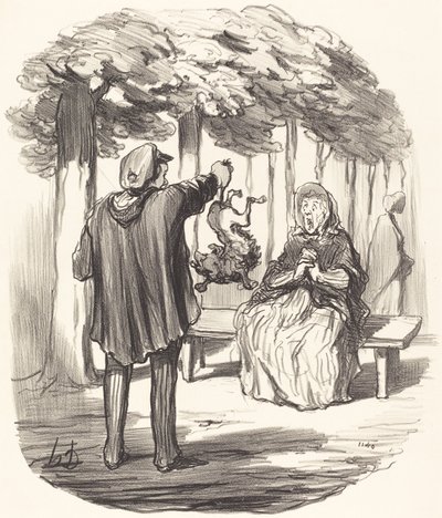 Is dat jouw hond? door Honoré Daumier