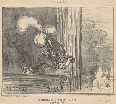 Beginnend recht te doen aan de blanken door Honoré Daumier
