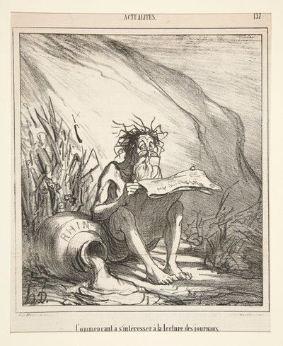 Commencant a s door Honoré Daumier