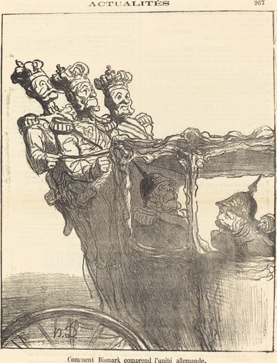 Hoe Bismarck de Duitse Eenheid Begrijpt door Honoré Daumier