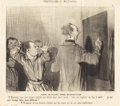 Hoe men een groot wiskundige wordt door Honoré Daumier