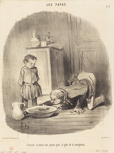 Comment on donne... le goût de la navigation door Honoré Daumier