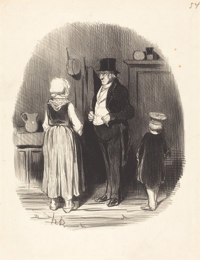 Wat!... al mijn schapen zijn dood... door Honoré Daumier