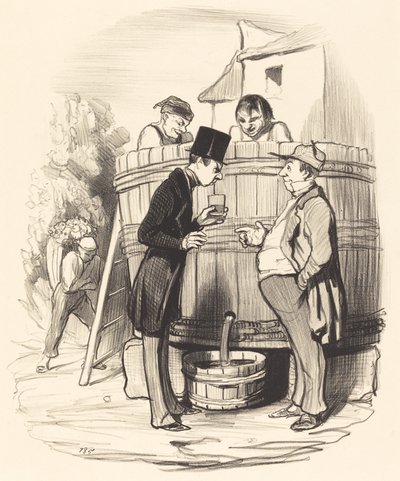 Hoe vindt u deze kleine wijn... door Honoré Daumier