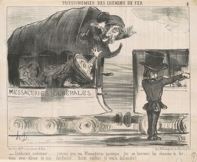 Bestuurder ... ik had uw koeriersdienst genomen ... door Honoré Daumier