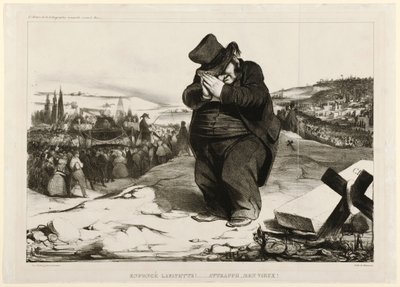 Verpletterde Lafayette!... In de val gelokt, oude kerel! 1834 door Honoré Daumier