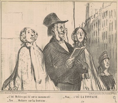 Het was Molière die op dit monument stond ... door Honoré Daumier