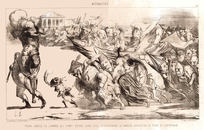 Daumier - Grote legerparade door Honoré Daumier