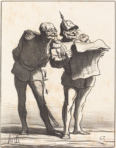 Beslist, men kan niet... door Honoré Daumier