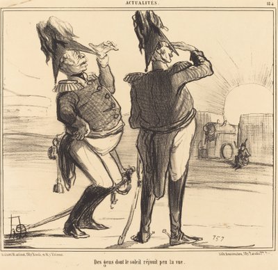 Mensen die weinig vreugde beleven aan de zon door Honoré Daumier
