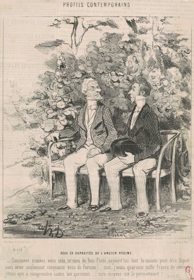 Twee uit de capaciteit van het oude regime door Honoré Daumier
