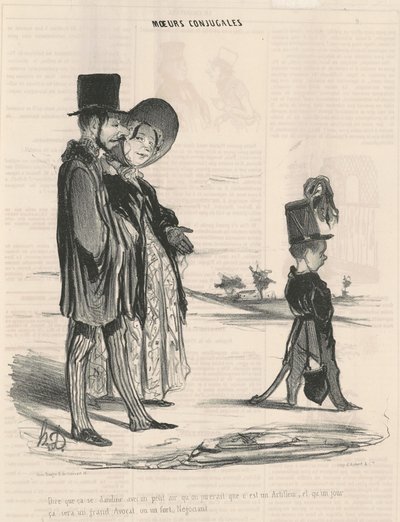 Te bedenken dat hij zo wiebelt met een klein deuntje... door Honoré Daumier