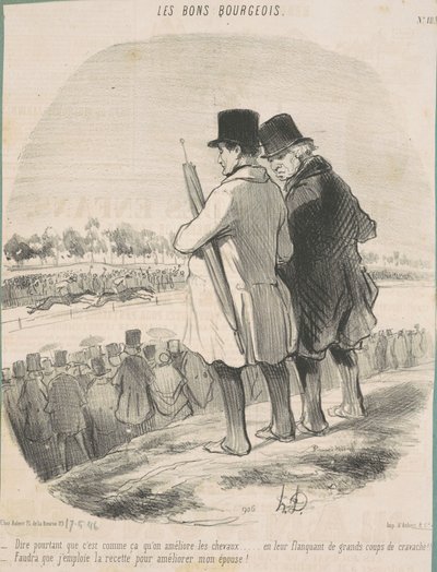 Zeg... dat is hoe je de paarden verbetert... door Honoré Daumier