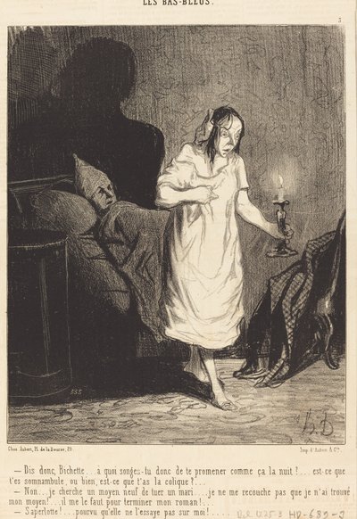 Dis donc, Bichette... a quoi songes-tu donc... door Honoré Daumier