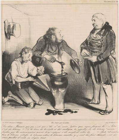 Zeg eens, Macaire, wat is dat voor thee... door Honoré Daumier