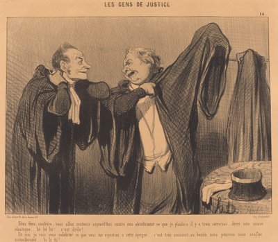 Zeg eens, collega, ga je volhouden... door Honoré Daumier