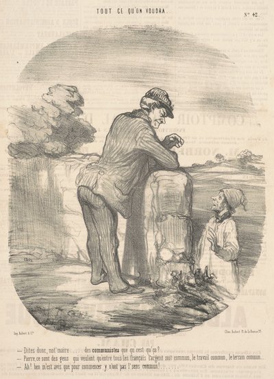 Zeg eens, burgemeester... wat zijn communisten? door Honoré Daumier