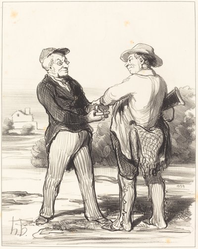 Zeg eens, president, onmogelijk om een haas te vangen... door Honoré Daumier
