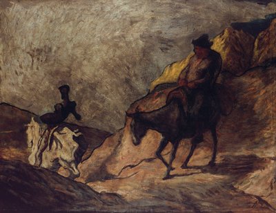Don Quichot en Sancho Panza, 1866-1867 door Honoré Daumier