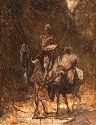 Don Quichot en Sancho Panza, 1868-1870 door Honoré Daumier