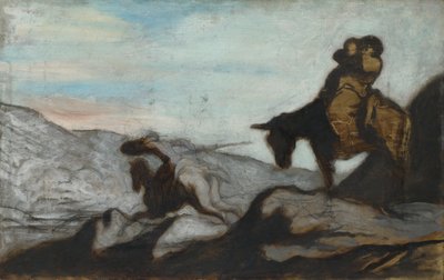 Don Quichot en Sancho Panza door Honoré Daumier