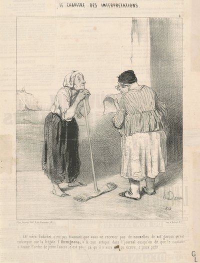 Eh! Moeder Godichet, het is niet verwonderlijk ... door Honoré Daumier