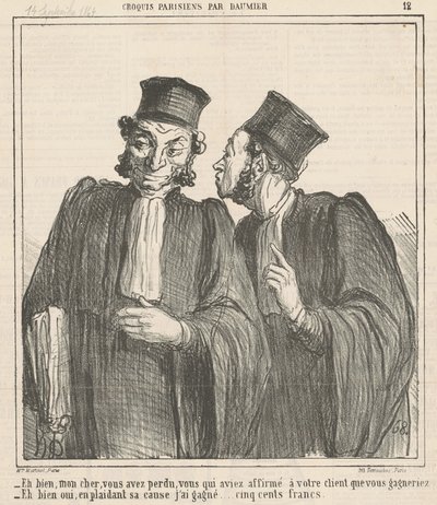 Nou, mijn beste, je hebt verloren ... door Honoré Daumier
