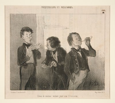 Eleves de sixieme willen retorici spelen door Honoré Daumier