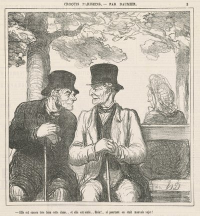 Ze is nog steeds heel goed, die dame... door Honoré Daumier