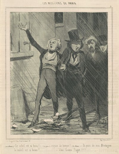 In koor. De zon is zo mooi ... door Honoré Daumier