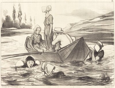 In Volle Zee door Honoré Daumier