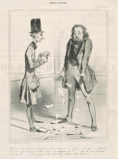 Nog steeds mijn schuldeisers, altijd... door Honoré Daumier