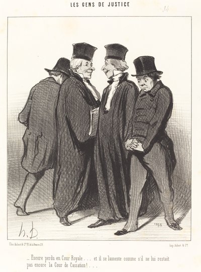 Weer verloren in het Koninklijk Hof... en hij klaagt... door Honoré Daumier